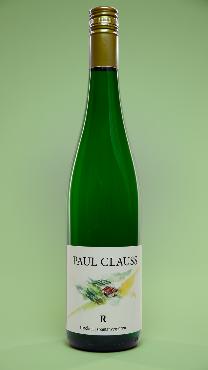 Flasche Paul Clauss Riesling spontanvergoren trocken 2023, Bio-Weißwein aus Ostfildern