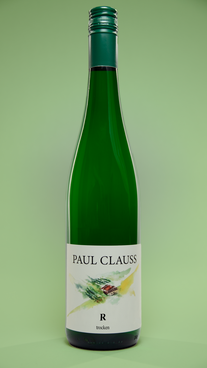 Flasche Paul Clauss Riesling trocken 2023, Bio-Weißwein aus Ostfildern