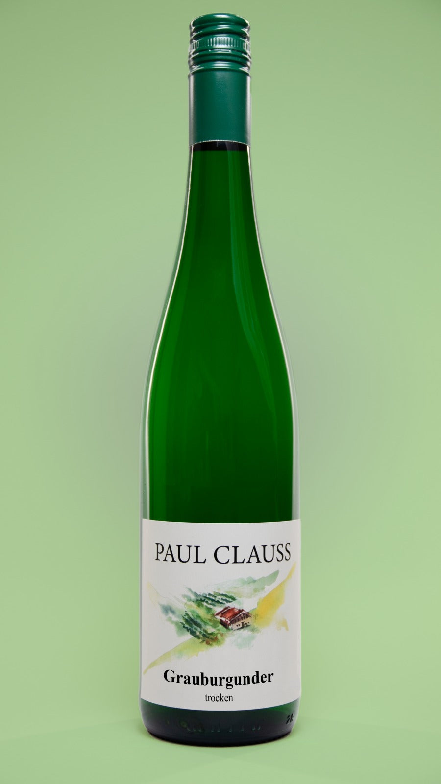 Flasche Paul Clauss Grauburgunder trocken, Weißwein aus dem Esslinger Schenkenberg