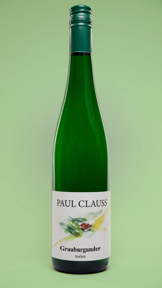 Flasche Paul Clauss Grauburgunder trocken, Weißwein aus dem Esslinger Schenkenberg